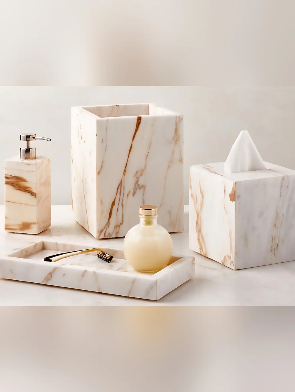 Ramsey Calacatta Gold Marble Soap Pump